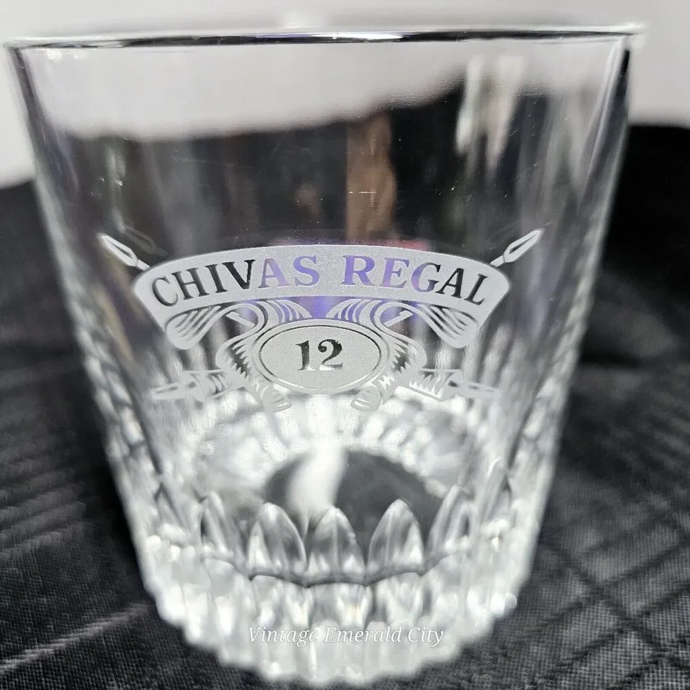 Chivas Regal Vtg Scotch Whiskey Drinking Glass Made by VONPOK Italy On The Rocks